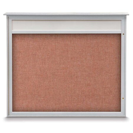 United Visual Products Double Door Enclosed Indoor Letterboard UV11255-GOLD-GREY